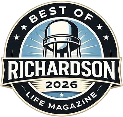 Best of Richardson 2026 award badge, Richardson Life Magazine