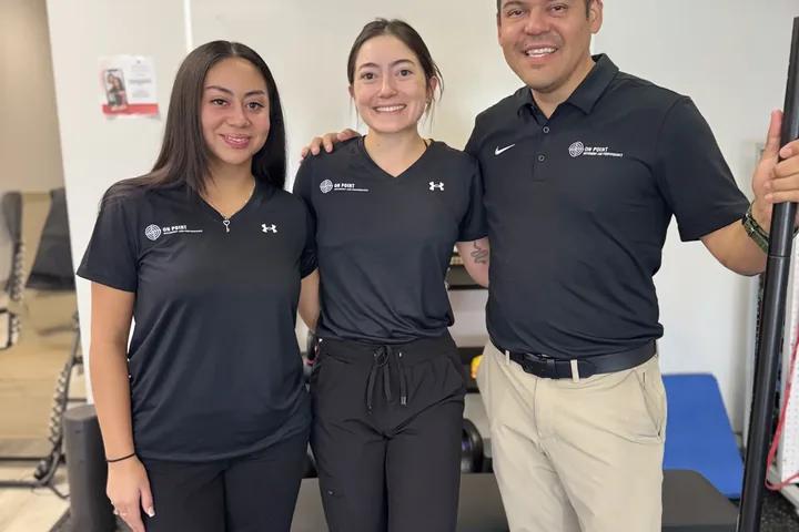 The team inside the On Point Movement & Performance clinic